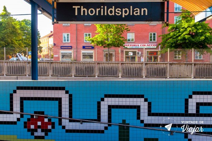 Metro em Estocolmo - Estacao Thorildsplan em Estocolmo