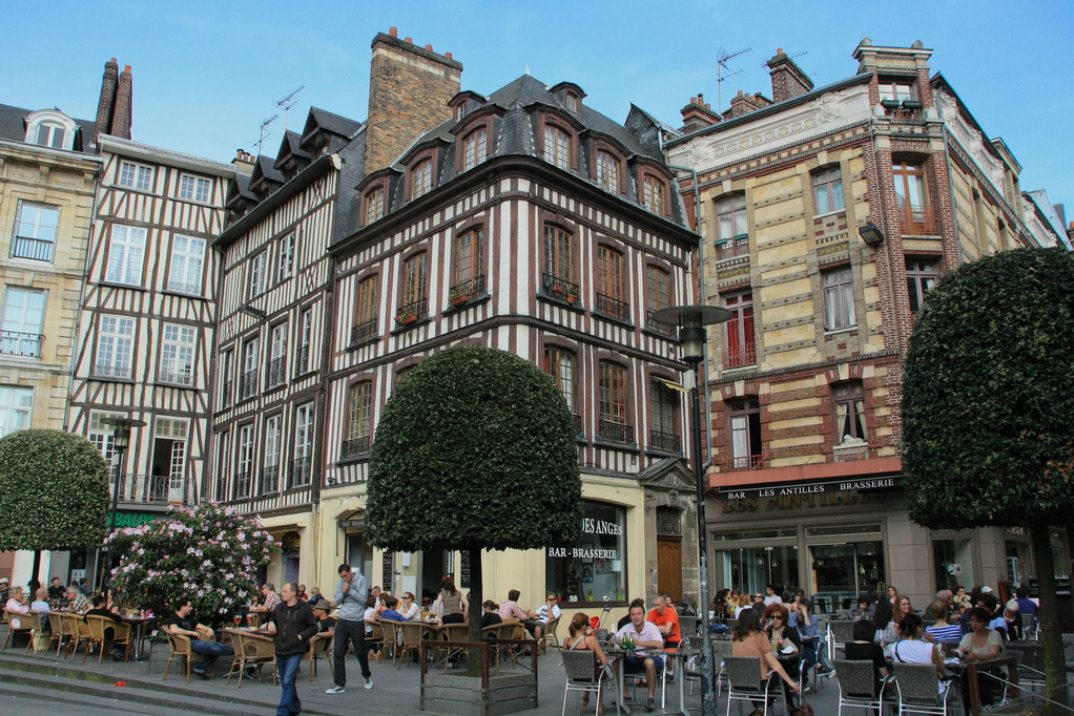 Rouen - Arquitetura colombage - Foto Antonio Ponte
