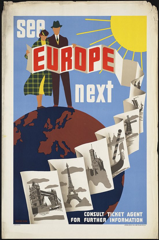 Poster de viagem vintage - See Europe Next